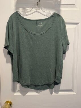 Gap Linen Blend Flowy Tee